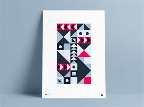 Geometric Red and Blue Blocks by Anthony Gribben on Dribbble