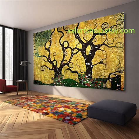 Tree of Life Gustav Klimt Style Wall Art Canvas Wall Art Print Modern ...