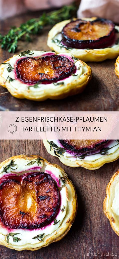 Appetizer Ziegenfrischkäse Tartelettes mit Thymian Um den Tisch