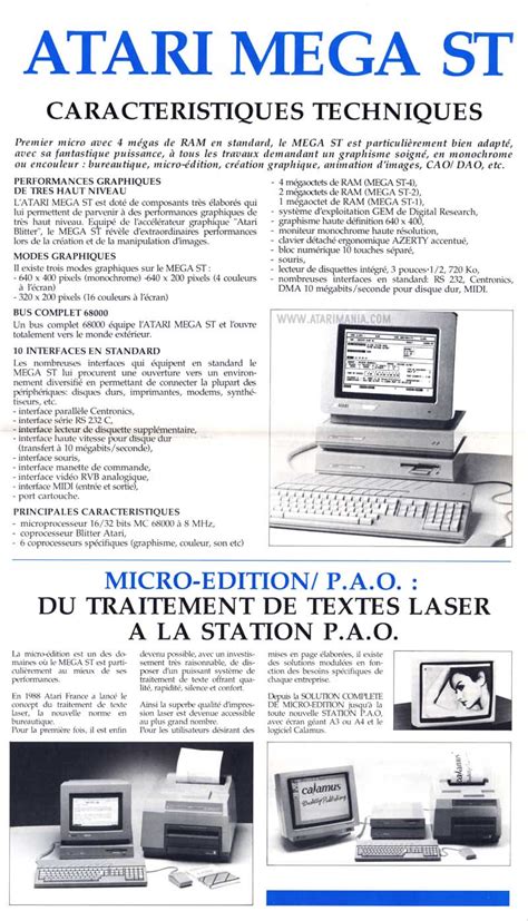 Atari ST Catalog Atari France 1989 French