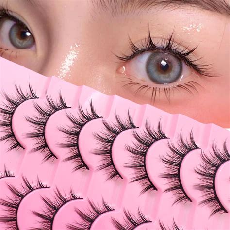 Amazon Ahrikiss Manga Lashes Natural Look Wispy Anime Lashes Soft