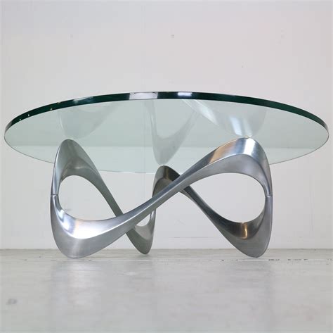 Knut Hesterberg Aluminum Glass Snake Coffee Table For Ronald Schmitt