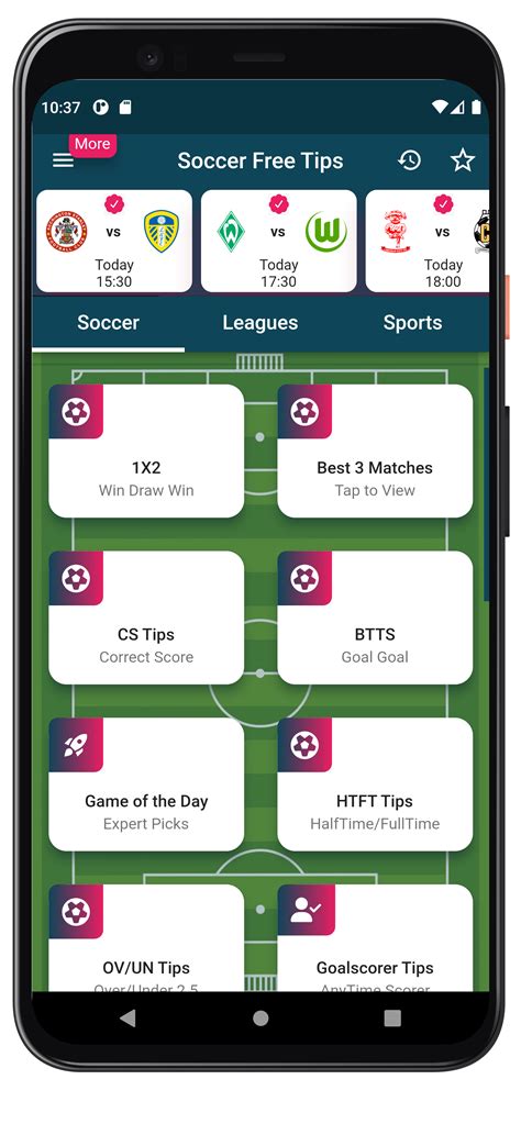 Football Predictions App Best Soccer Tips Mobile App