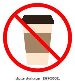 No Coffee Sign Vector Paper Coffee vector de stock libre de regalías