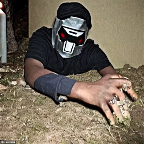 Rapper MF DOOM Seen Crawling Out Of His Grave Sporting Stable Diffusion