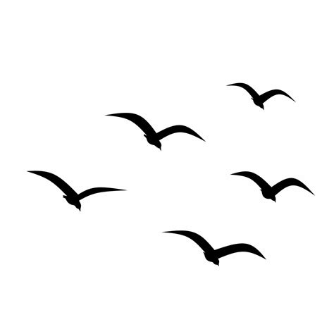 Birds Flock Silhouette Vector Birds Flock Silhouette Can Be Used As Icon Symbol Or Sign Birds