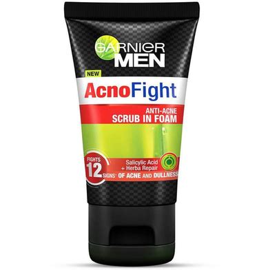 Garnier Men Acno Fight Anti Acne Scurb In Foam Face Wash 100ml