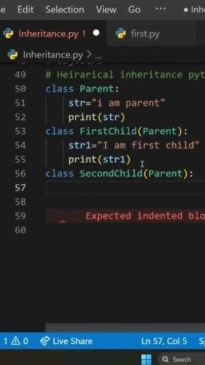 Hierarchical Inheritance In Python Youtube