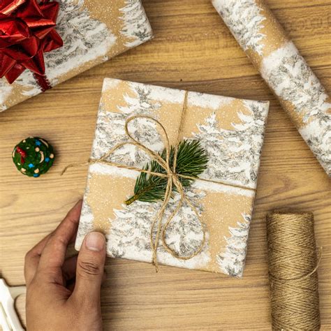 Snapklik Ruspepa Christmas Wrapping Paper Jumbo Roll Kraft Paper