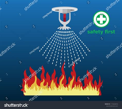 Fire Sprinkler Safety Vector Design Icon Royalty Free Stock Vector 1110226916