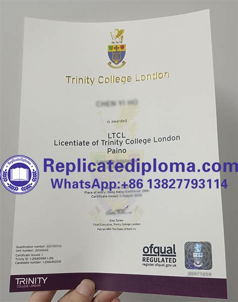 Buy Trinity College London Diploma Copy Tcl Certificate