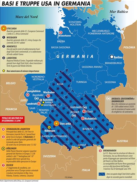 Carta Basi Militari E Truppe Usa In Germania Limes