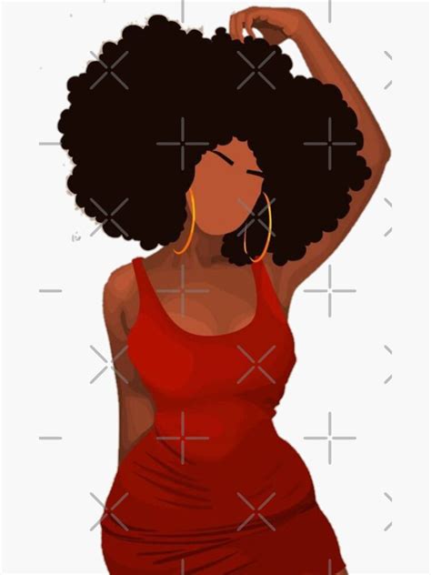 Pretty Black Woman In A Red Dress Sticker For Sale By Patricia256 Redbubble