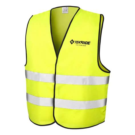 Gilet Fluorescent Tekride Haute Visibilité Jaune Fluo Jaune fluo