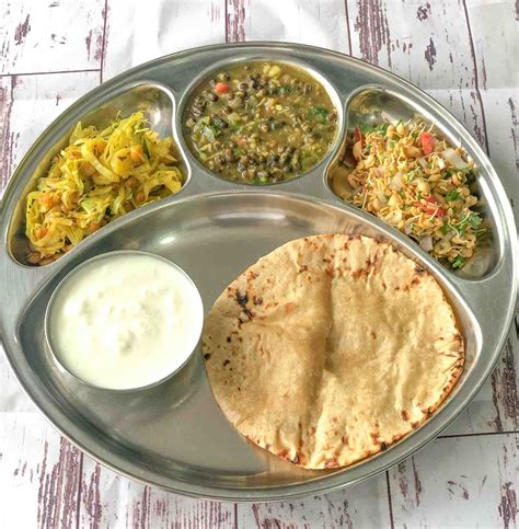 Portion Control Meal Plate Green Moong Dal Makhani Methi Sprouts