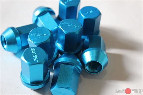 Гайки колесные - Rays синие - Japan Wheels