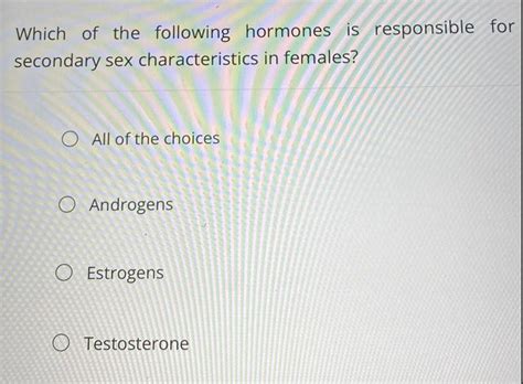 [answered] Which Of The Following Hormones Is Re Anatomy And Physiology