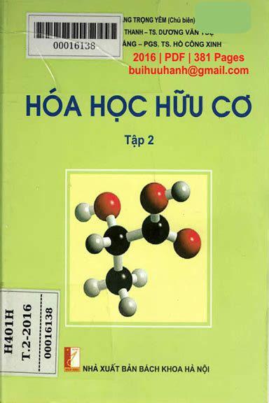 Hóa Học Hữu Cơ Tập 2 NXB Bách Khoa 2016 Hoàng Trọng Yêm 381 Trang