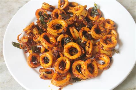 Squid Fry Recipe Kanava Fry Recipe Squid Masala Fry Recipe Yummy