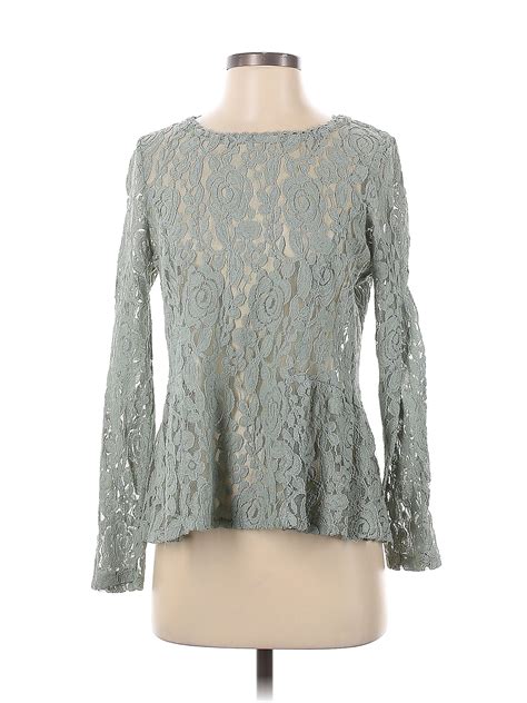 LC Lauren Conrad Gray Long Sleeve Blouse Size M 64 Off ThredUp