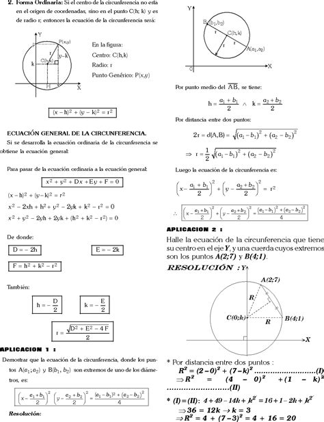 Ecuacion De La Circunferencia Problemas Resueltos Pdf