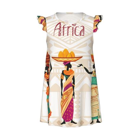 Qekee Black African Woman For Girls Nightgowns Princess Pajama Dresses