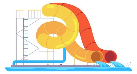 Premium Vector Park Pipe Water Ride Tunnel Attraction Icon