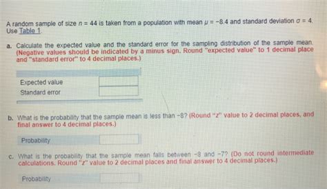 Solved A Random Sample Is Drawn From A Population With Mean Chegg