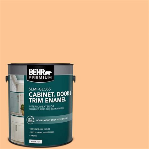 Behr Premium Gal P Dainty Apricot Semi Gloss Enamel Interior