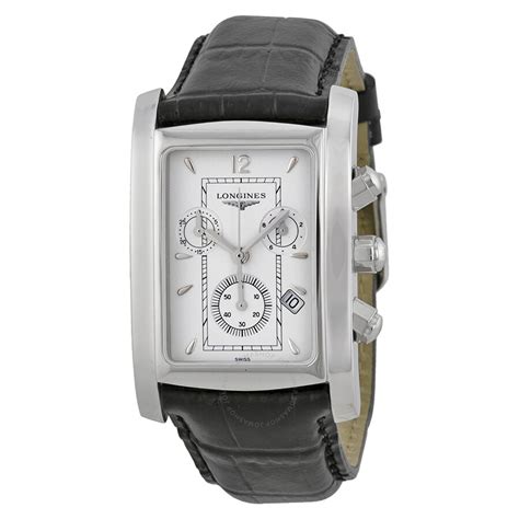 Longines DolceVita Chronograph White Dial Leather Men's Watch L5.680.4.16.2 - Dolcevita ...