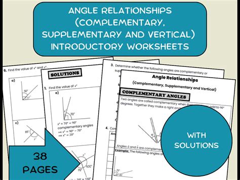 Angle Relationships Complementary Supplementary And Vertical