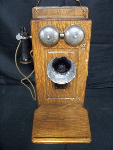 Lot Antique Western Electric Oak Wall Telephone