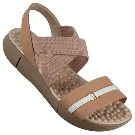 Sand Lia Feminina Modare Ultraconforto Modare Bege Compre