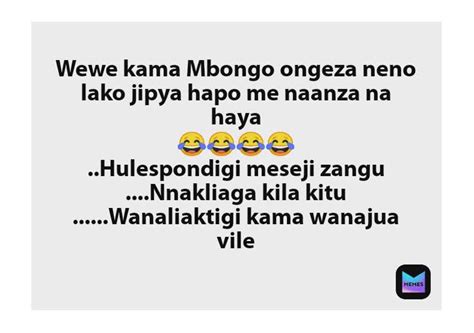 Sio Kwamba Hatuna Majibu Kama Yako😒 Tuna Muda Wa Kula Vizuri Sio