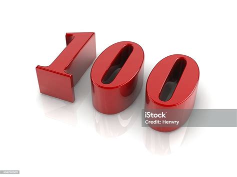 Reflective Number 100 Stock Photo Download Image Now Business