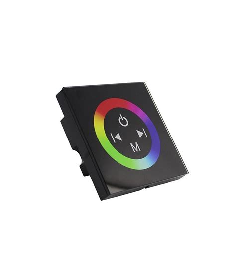 Controlador Pared Rgb Dimmer Negro T Ctil