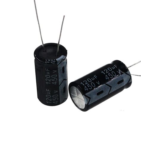 2 pces 120uf 450v 120mfd 450volt 18 35mm alumínio capacitor