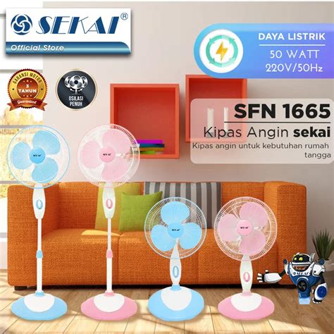 Jual Sekai Stand Fan Kipas Angin Tumpu Berdiri Inch In Sfn