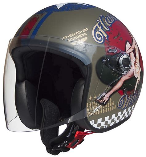 Casco Moto Jet In Fibra Con Visiera Premier Le Petit Visor Pin Up