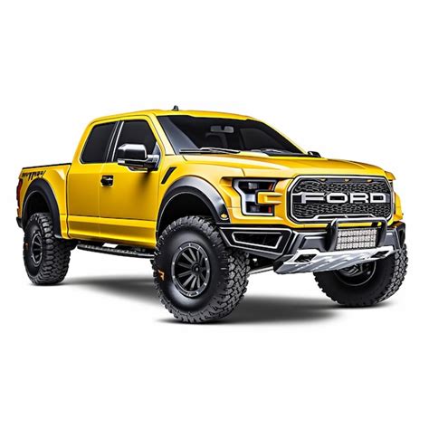 Yellow Ford F Raptor Marvel Comics Inspired Chiaroscuro Art Premium