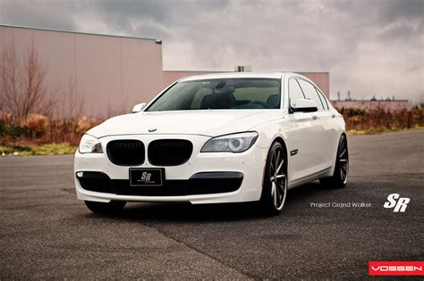 Extremely Stylish White Bmw 7 Series On Gunmetal Vossen Rims — Gallery