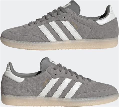 Adidas Samba Og Grey Three Core White Bliss Orange Ab