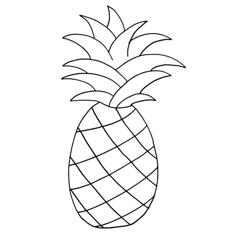 Printable Pineapple Outline - Printable Word Searches