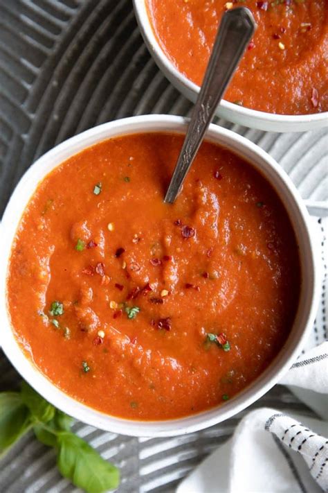 Tomato Basil Soup Recipe The Forked Spoon