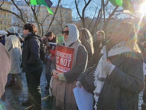 P Demonstrace Na Podporu Palestiny Na N M St M Ru V Praze