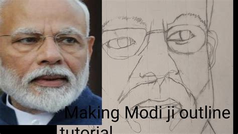 Making Pm Narendra Modi Ji Outline Part 1 Youtube