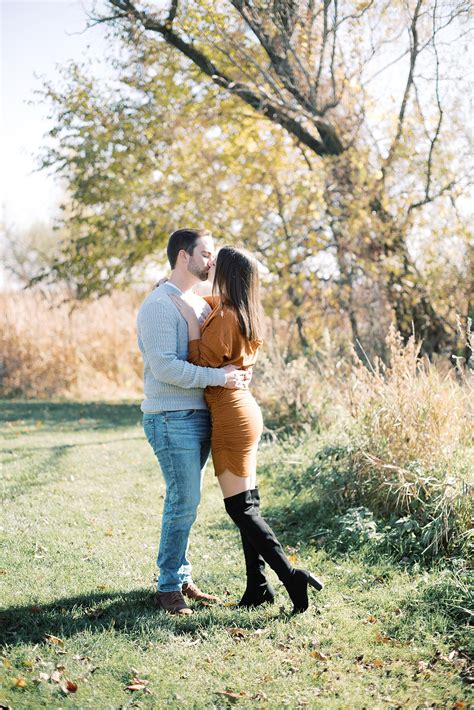 Savannah & Tate's Fall Engagement Session at Picnic Point, Madison WI