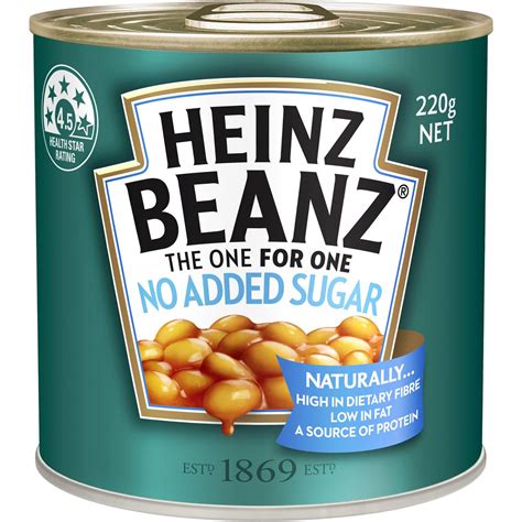 Heinz Beanz Baked Beans No Added Sugar 220g Woolworths