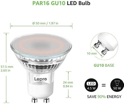 Lepro WiFi Smart Bulb GU10 RGB And Warm To Cool White LED Spotlight