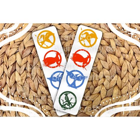 The Hunger Games Symbols Bookmarksticker Etsy